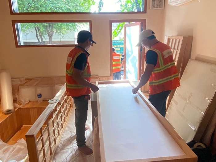 Thi công giấy Shoji cửa lùa nhật bản