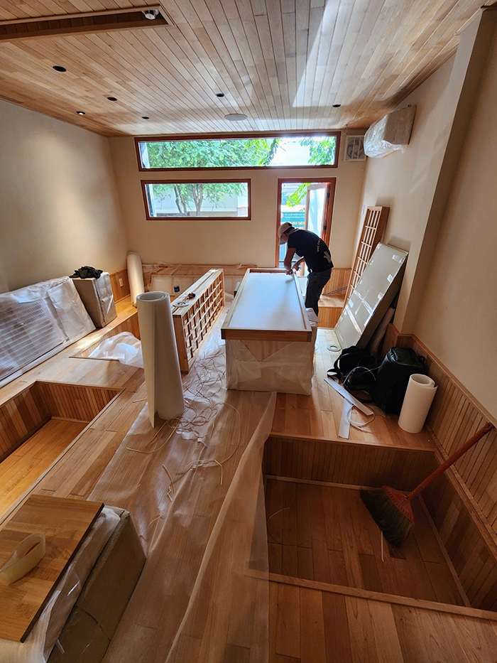 Thi công giấy Shoji cửa lùa nhật bản