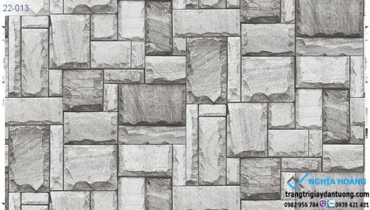 Giấy Dán Tường Piedra - mẫu giấy giả đá, mẫu giấy 3d, đá xếp vuông