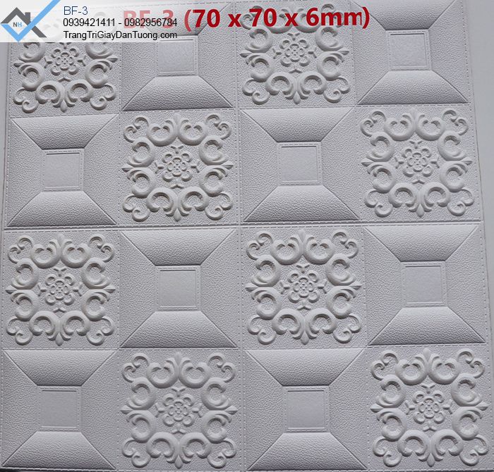 Xốp dán tường hoa văn cao cấp, xốp ốp tường hoa văn dập nổi