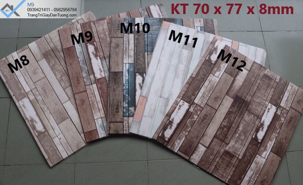 Xốp ốp tường vân gỗ miếng, xốp dán từng giả gỗ miếng