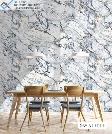 Giấy dán tường giả đá marble