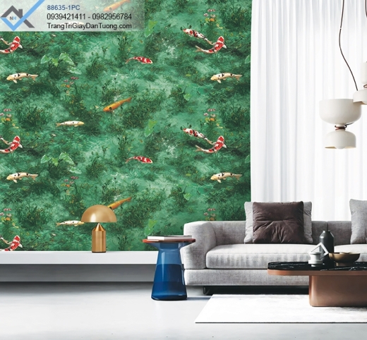Giấy dán tường hồ cá