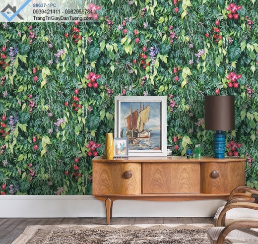 Giấy dán tường thảm thực vật