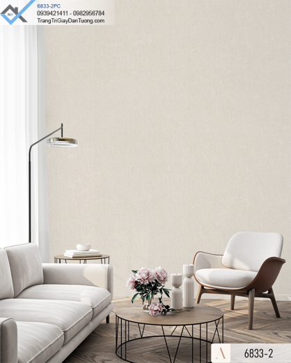 Giấy dán tường vân vải