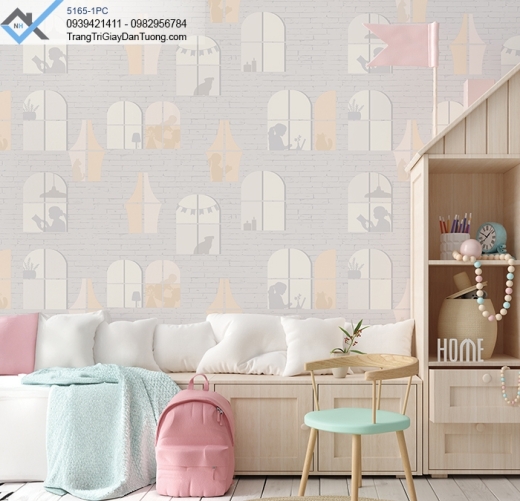 Giấy dán tường hình cửa sổ