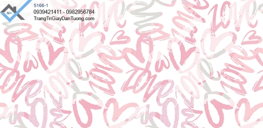 Giấy dán tường hình trái tim