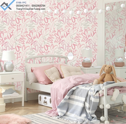 Giấy dán tường hình trái tim