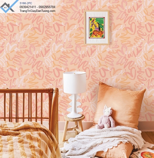 Giấy dán tường hình trái tim